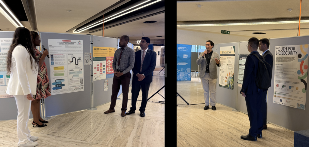 The Youth for Biosecurity Fellows presented their posters at the launch event for the Poster Competition on Monday 11 August 2025.