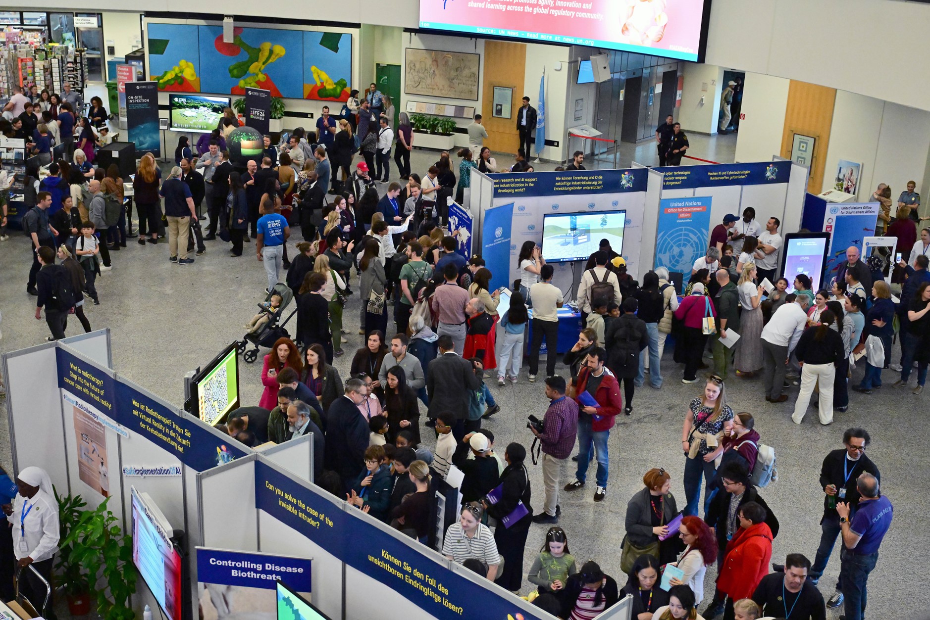 UNODA’s booth in the Vienna International Centre (VIC) (Photo credits: IAEA)