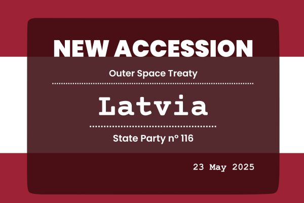 Latvia accedes to the Outer Space Treaty