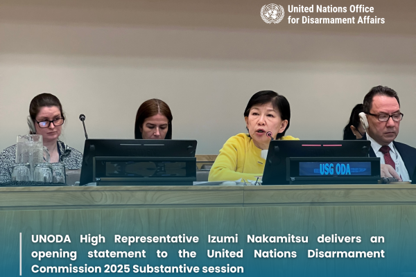 High Representative delivers opening remarks to the UN Disarmament Commission 2025 substantive session