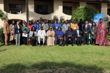 Group photo of  participants in the workshop on the development of the National Action plan to fight the illicit proliferation of small arms and light weapons (SALW).