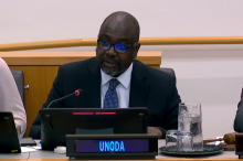UNODA Director Adedeji Ebo delivers opening remarks to the Preparatory Meeting of States on the Global Framework for Through-life Conventional Ammunition Management