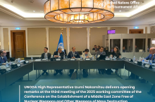 HR Izumi Nakamitsu delivers opening remarks at the third 2025 Conference on the Establishment of a Middle East Zone Free of Nuclear Weapons and Other WMDs