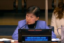 High Representative delivering remarks