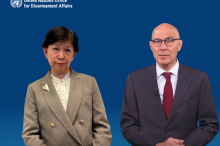 High Representative for Disarmament Affairs Izumi Nakamitsu and High Commissioner for Human Rights Volker Türk delivered a joint video message at the Second International Conference on Explosive Weapons in Populated Areas